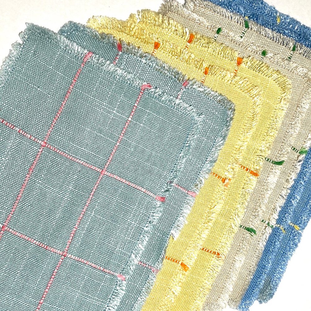 Set of 6 Vintage MCM Handwoven Cocktail Mats